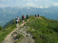 Group on hill top